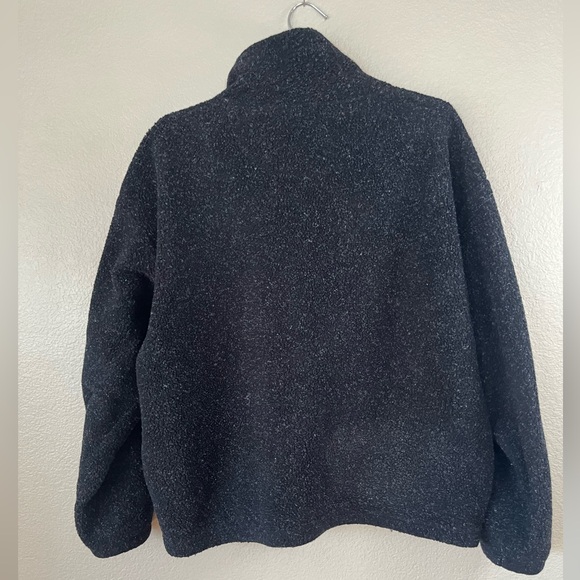 Vintage Catalina Fleece Zip Up Jacket Mens Size L/XL Black with white speckling - Picture 6 of 11